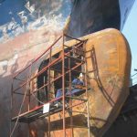 Bulb Repair on drydock