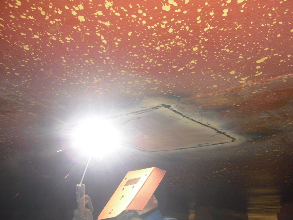 insert welding overhead position